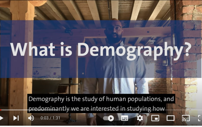 Film om demografi, skärmdump. 
